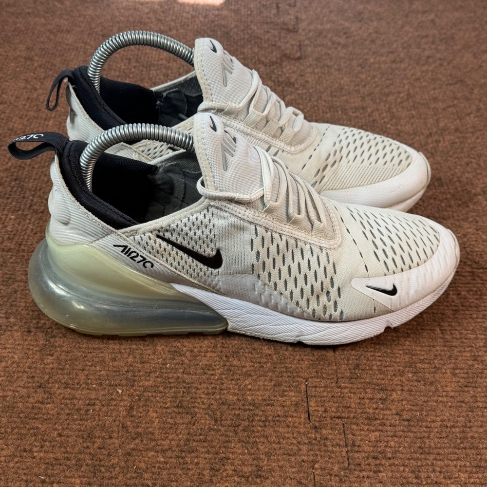 B+ Nike Air Max 270 Mens Shoes White Black Running Sneakers Size 8 AH8050-100